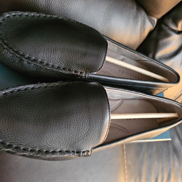 Aerosoles "Over Drive" Women's 8.5 Wide Black leather loafers - Picture 7 of 9